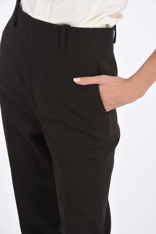 Ankle Zip Pants with Hidden Fastening and Belt Loops