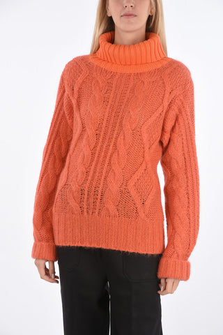 turtle neck cable knit sweater