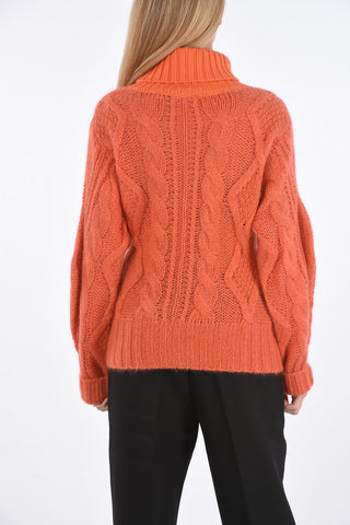 turtle neck cable knit sweater