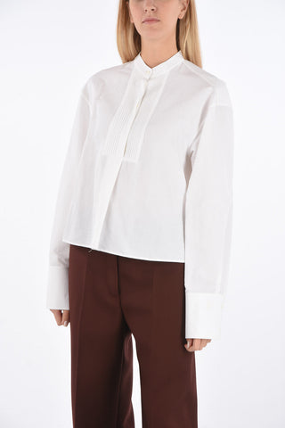 Camicia Plastron in Cotone Lino e Seta