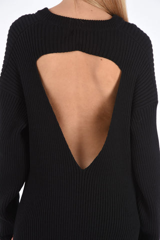 Vestito a Costine con Oblò sulla Schiena