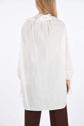 Creased Blouse LORIEN with Removable Collar
