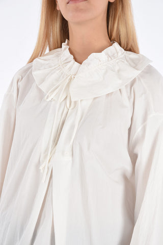 Creased Blouse LORIEN with Removable Collar