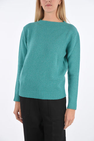 virgin wool and cashmere crew-neck sweater