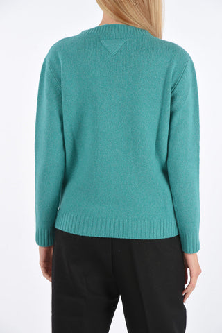 virgin wool and cashmere crew-neck sweater