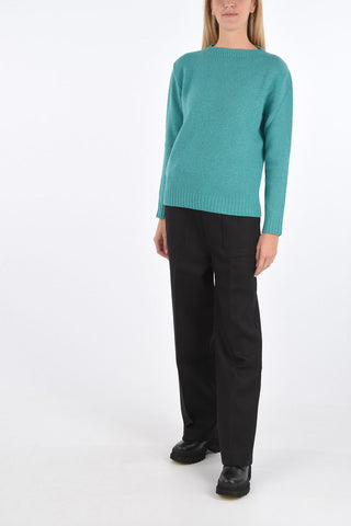 virgin wool and cashmere crew-neck sweater