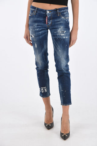 ICON stretch denim JENNIFER CROPPED jeans