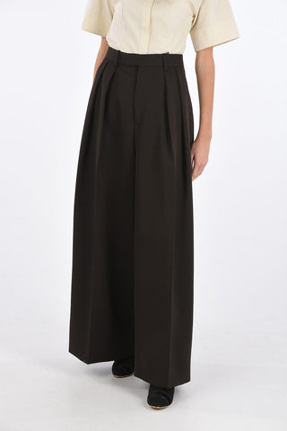Palazzo Pants with Belt Loops and Hidden Fastening