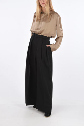 Double Pleat Wide Pants