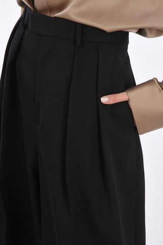 Double Pleat Wide Pants