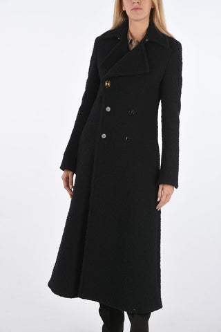 Bouclé Double Breasted Coat
