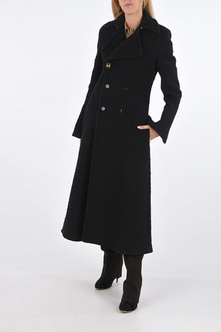 Bouclé Double Breasted Coat