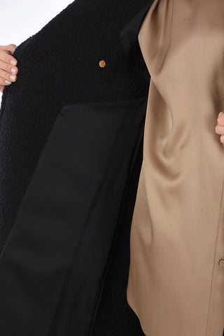 Bouclé Double Breasted Coat