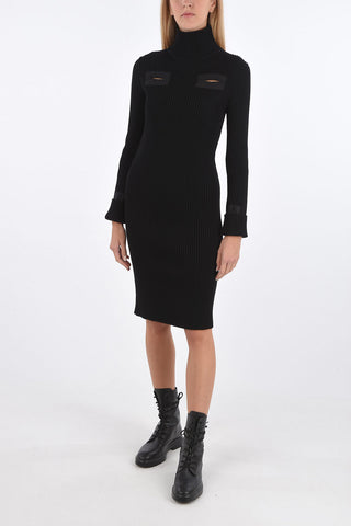 Ribbed Dress with Cut Out Details