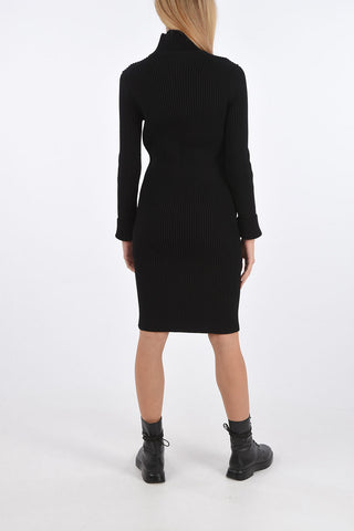 Ribbed Dress with Cut Out Details