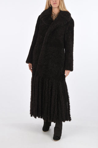 Shearling Coat with Fringes