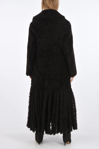 Shearling Coat with Fringes
