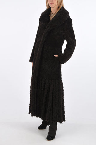 Shearling Coat with Fringes