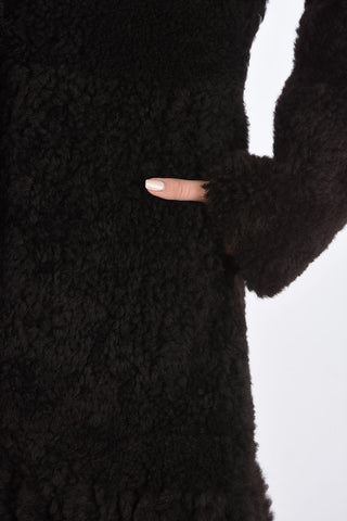 Shearling Coat with Fringes