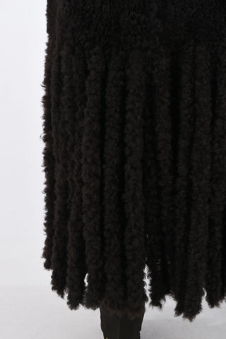 Shearling Coat with Fringes