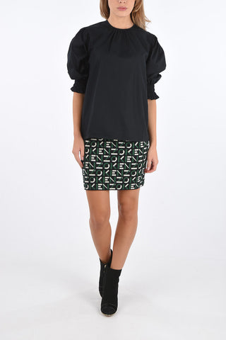 ruffled sleeve blouse