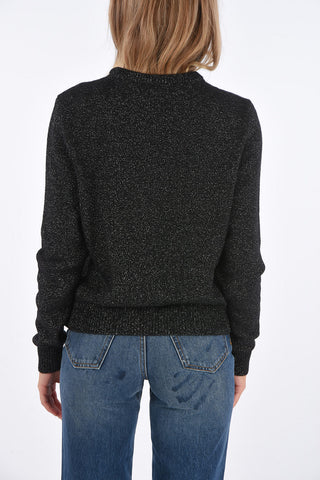 lurex crew-neck sweater