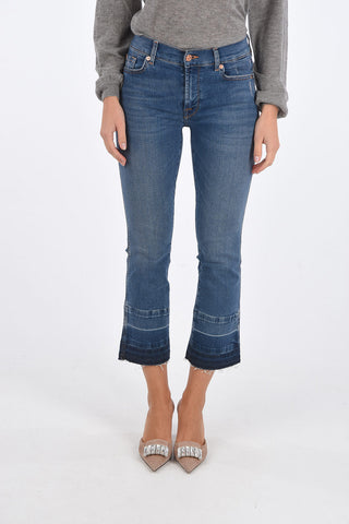 Slim fit bootcut cropped jeans