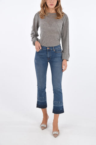 Slim fit bootcut cropped jeans