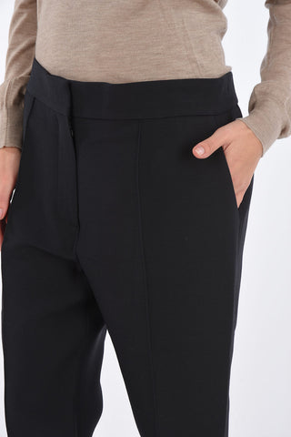 pantalone dritto in lana e seta