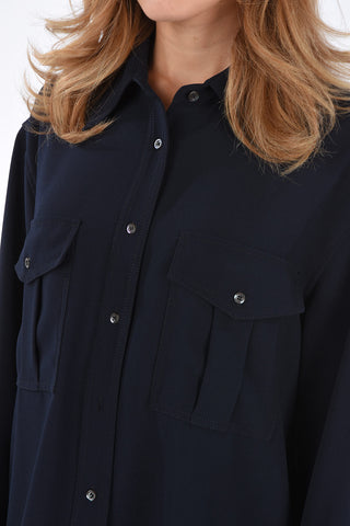 Standard Collar Shirt with Knotted Cuff