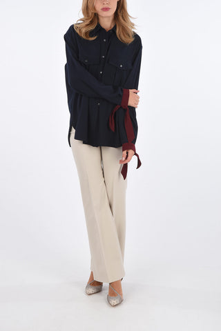 Standard Collar Shirt with Knotted Cuff