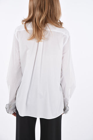 Standard Collar Ruffle Front Shirt with Frilled Cuffs