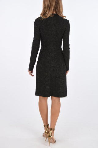 Stretch GALAXY LUX Lurex V Neck Dress