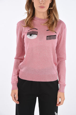 lurex FLIRTING crew-neck sweater