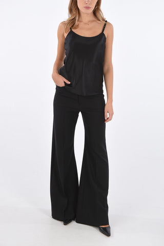Silk Satin LORY Top with Rhinestoned Straps