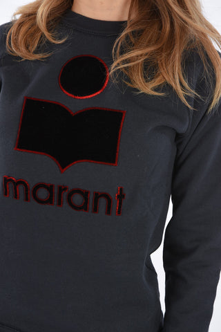 ETOILE Crew-neck MILLY Sweatshirt with velvet embroidery