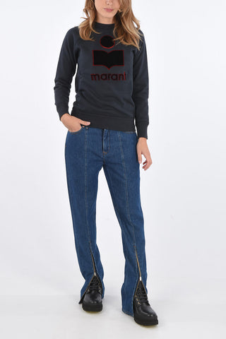 ETOILE Crew-neck MILLY Sweatshirt with velvet embroidery
