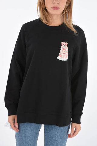 COUTURE! crew-neck sweatshirt with tulle detail