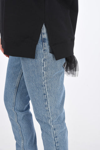 COUTURE! crew-neck sweatshirt with tulle detail