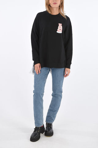 COUTURE! crew-neck sweatshirt with tulle detail