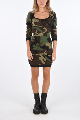 COUTURE! camouflage knit sheath dress