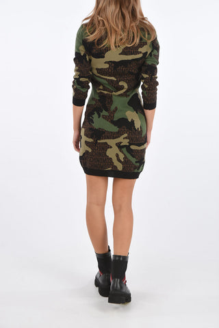 COUTURE! camouflage knit sheath dress