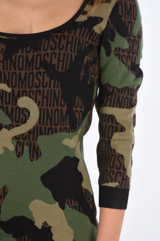 COUTURE! camouflage knit sheath dress