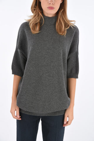 cashmere turtle-neck sweater with cut out details