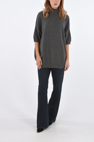 cashmere turtle-neck sweater with cut out details