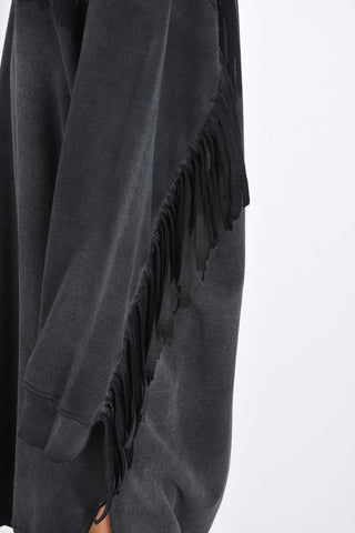 MM6 Crew Neck OVERSIZE FIT Sweatshirt with Fringes