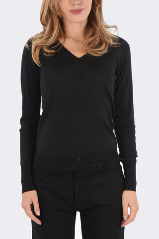 Maglia Collo a V in Lana Merino