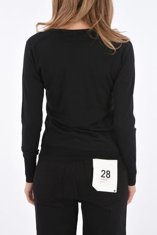 Maglia Collo a V in Lana Merino
