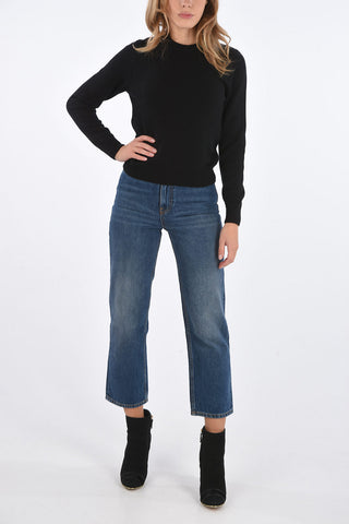 Stonewashed straight fit jeans