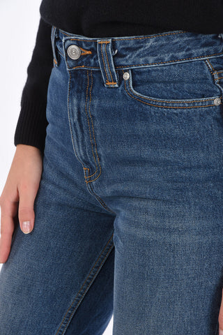 Stonewashed straight fit jeans